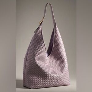 Anthropologie NWT Lavender The Love Knot Slouchy Bag: Woven Buckle Edition